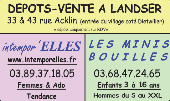 Logo Depot vente a Landser - Intemporelles et Les mini bouilles